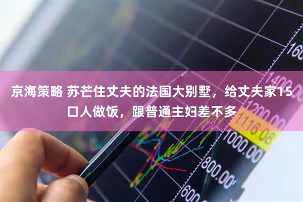 京海策略 苏芒住丈夫的法国大别墅，给丈夫家15口人做饭，跟普通主妇差不多